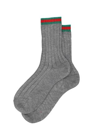 calzini in cotone grigio GUCCI KIDS | 7507754K0261166